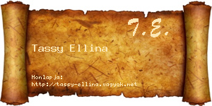 Tassy Ellina névjegykártya